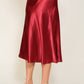 TIMING Satin Midi Flare Skirt