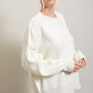 EESOME Long Sleeve Ribbed Sweater
