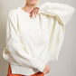 EESOME Long Sleeve Ribbed Sweater
