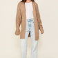 TIMING Long Sleeve Open Front Cardigan With Back Heart