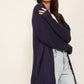 TIMING Long Sleeve Open Front Cardigan With Back Heart