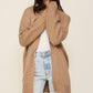 TIMING Long Sleeve Open Front Cardigan With Back Heart