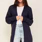 TIMING Long Sleeve Open Front Cardigan With Back Heart