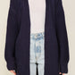 TIMING Long Sleeve Open Front Cardigan With Back Heart