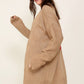 TIMING Long Sleeve Open Front Cardigan With Back Heart
