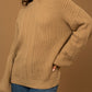 GILLI Balloon Sleeve Braid Sweater