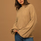 GILLI Balloon Sleeve Braid Sweater