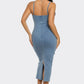 ATHINA Casual Light Washed Denim Dress