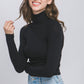 LOVE TREE Turtleneck Ribbed Knit Sweater Top