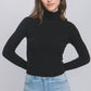 LOVE TREE Turtleneck Ribbed Knit Sweater Top