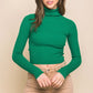 LOVE TREE Turtleneck Ribbed Knit Sweater Top