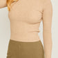 LOVE TREE Turtleneck Ribbed Knit Sweater Top