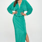 Plisse Maxi Skirt with Slit