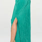 Plisse Maxi Skirt with Slit