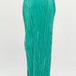 Plisse Maxi Skirt with Slit