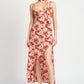 EMORY PARK Floral Asymmetrical High-Low Cocktail Dress