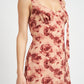 EMORY PARK Floral Asymmetrical High-Low Cocktail Dress