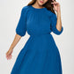 RENEE C. Cotton 3/4 Sleeve Tiered Midi Dress