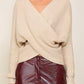 LUMIERE Cross Over Front Sweater