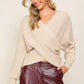 LUMIERE Cross Over Front Sweater
