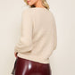 LUMIERE Cross Over Front Sweater