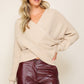 LUMIERE Cross Over Front Sweater