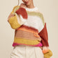 LISTICLE Open Mixed Knit Slouchy Hand Crochet Sweater