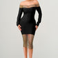 ATHINA Classic Black Bandage Dress