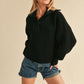 AEMI & Co. Chic Knit Danae Sweater with Balloon Sleeves