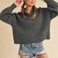 AEMI & Co. Chic Knit Danae Sweater with Balloon Sleeves