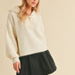 AEMI & Co. Chic Knit Danae Sweater with Balloon Sleeves
