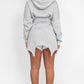 ATHINA Mini Casual Hooded Dress