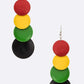 LA JEWELRY Wooden Circle Drop Earrings