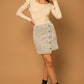 GILLI Button Down Mini Skirt