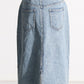 CLAUDE Fashion Cutout Denim Skirt