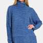 Zenana Full Size Brushed Melange Hacci Turtleneck Sweater