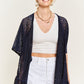 LACE OVER SIZE RUFFLE KIMONO