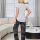 V-Neck Short Sleeve Top and Shorts Lounge Set