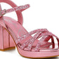 Sparks Fly Glitter Strappy Block Sandals