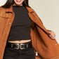 JADE BY JANE Faux Fur and Suede Jacket JJO5028P