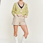 JADE by JANE Contrast pattern Cardigan Sweater