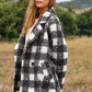 DAVI & DANI Fuzzy Boucle Textured Double Breasted Coat Jacket