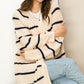 HYFVE Made for Style Oversized Striped Sweater Cardigan