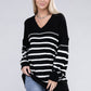 NUVI APPAREL Striped Pattern Knit Sweater