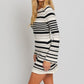 LE LIS Boat Neck Bell Sleeve Sweater Dress