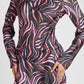 EMORY PARK Zebra Print Mini Cocktail Dress with Laced Back