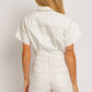 LE LIS Junior Short Sleeve Denim Romper