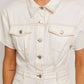 LE LIS Junior Short Sleeve Denim Romper