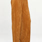 RENEE C. Caramel Vibrant Plisse Lined Straight Pants