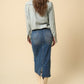 INSANE GENE Crossover Midi Jeans Skirt